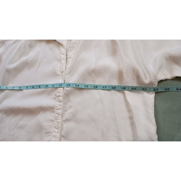 Cloth & Stone Anthropologie Womens White Button Down Shirt Size XS 100% Tencel - Picture 9 of 10